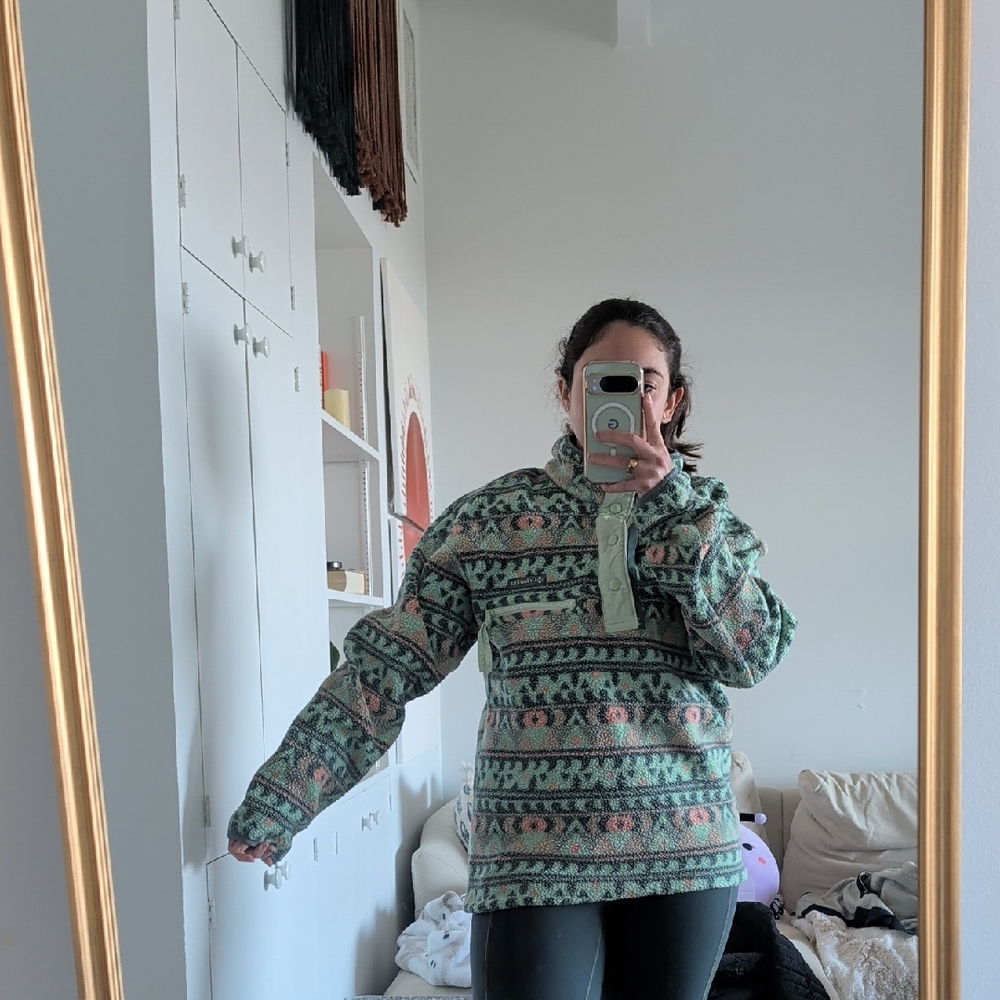 Green Patterned Women's Sweater